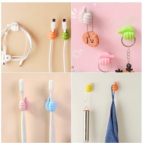 5-Self Adhesive Silicone Thumb Hooks, Multifunction Thumb up various colors - Picture 7 of 12